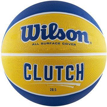 М'яч баскетбольний Wilson Cluch yellow/blue size 6 Мяч фото