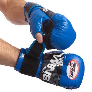 Рукавички для рукопашного бою TWN MMA-0275-BL синій 8 ун. MMA-0275-BL фото