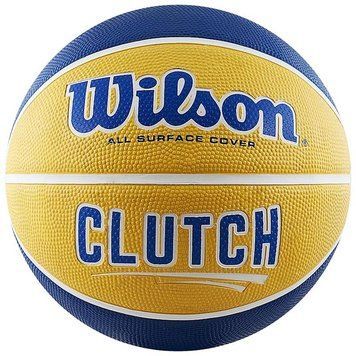 М'яч баскетбольний Wilson Clutch yellow/blue size 7 Мяч фото