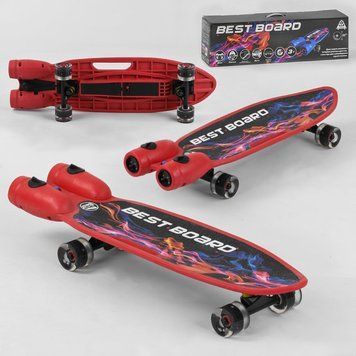 Скейтборд Best Board S-00710 с музыкой, дымовым эффектом и подсветкой колёс S-00710 фото