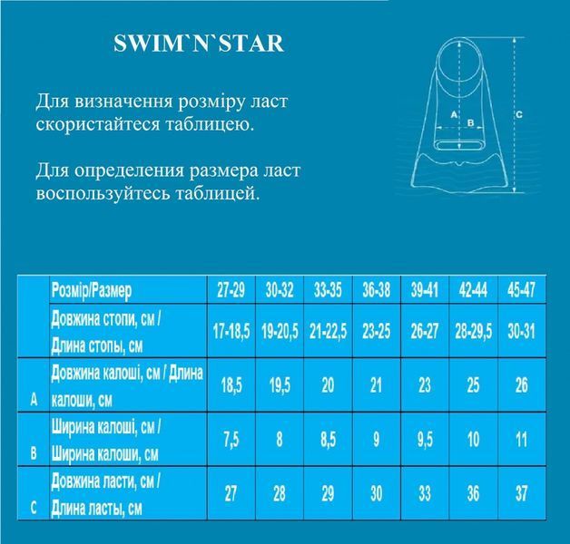 Ласти для плавання розмір 27-29 жовто-жовтогарячий GF-2737-27-29-OY GF-2737-27-29-OY фото