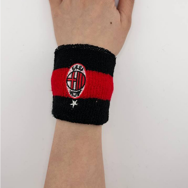 Набір: напульсник та пов'язка на голову AC Milan, чорно-червоний, GH-303 GH-304 фото