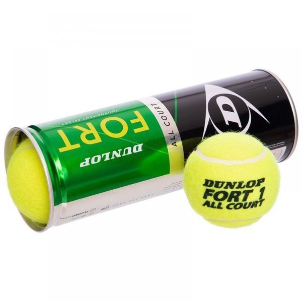 М'ячі для тенісу Dunlop Fort TS, металева банка, 3 шт. (Оригінал) 601315 601315 фото
