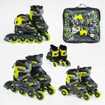 Ролики Best Roller розмір 38-42 Чорно-салатовий 61150-L 61150-L фото