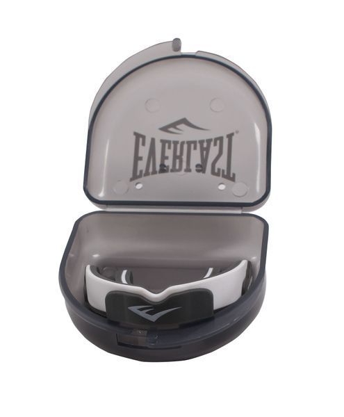 Капа боксерська Everlast Evergel Mouth Guard біло-темно-синя, унісекс (універсальний розмір) Оригінал P00003603 P00003603 фото