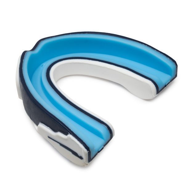 Капа боксерська Everlast Evergel Mouth Guard біло-темно-синя, унісекс (універсальний розмір) Оригінал P00003603 P00003603 фото