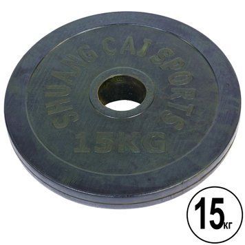 Блины (диски) обрезиненные 15кг 52мм черный GA-1448-15 GA-1448-15 фото