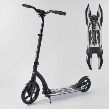 Самокат BEST SCOOTER 52695 чорний, амортизатор 1 52695 фото