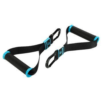 Ручки з карабінами для еспандерів, резинок та тренажерів FIT HOOK HANDLES LiveUp 2шт чорний LP8706 LP8706 фото