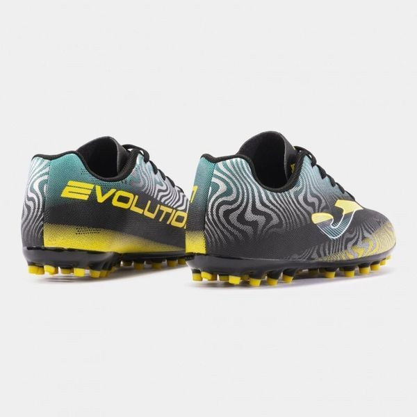 Бутси Joma EVOLUTION JR детский размер 33 EVJW2401AG черно-голубо-желтые (Оригинал) EVJW2401AG-33 фото