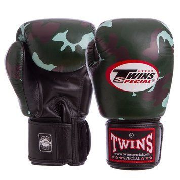 Перчатки боксерские кожаные TWINS FBGVL3-ARGN 14oz Камуфляжный (Оригинал) FBGVL3-ARGN-14 фото