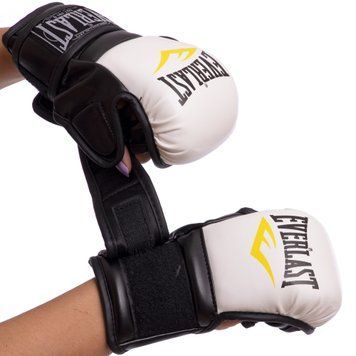 Рукавички для змішаних єдиноборств EVL MMA BO-4612-WBK M BO-4612-WBK фото