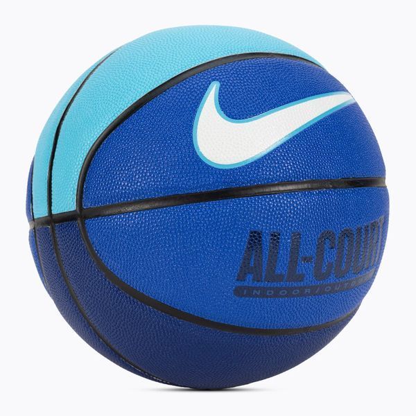 Мяч баскетбольный Nike EVERYDAY ALL COURT 8P DEFLATED HYPER ROYAL/DEEP ROYAL BLUE/BALTIC BL размер 7 N.100.4369.425.07 (Оригинал) N.100.4369.425.07 фото