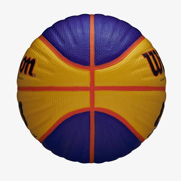 М'яч баскетбольний Wilson FIBA 3X3 Replica для стрітболу та гри в залі, розмір 6, синьо-жовтий, WTB1033XB (Оригінал) WTB1033XB фото