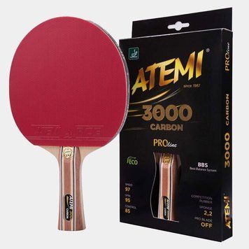Ракетка для настільного тенісу ATEMI PRO 3000A Carbon (Оригінал) A3000PL фото