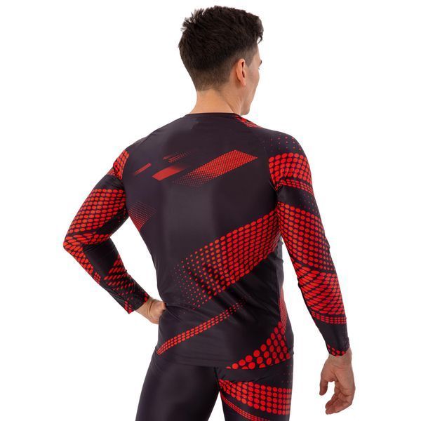 Рашгард лонгслив мужской Domino S-2XL черный-красный TC210-13 XXL TC210-13 фото